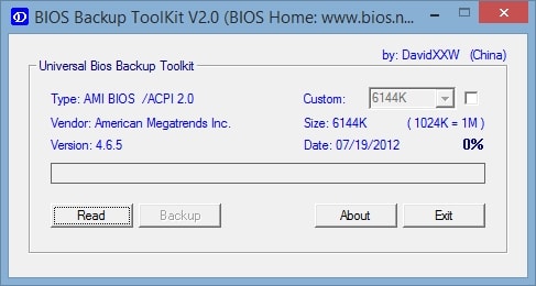 Universal BIOS Backup ToolKit 2.0