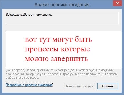 Анализ цепочки ожидания - завершаем не нужное