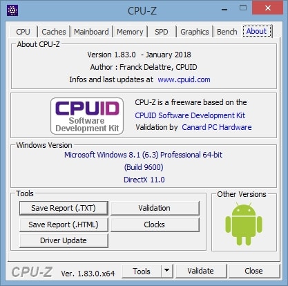 о программе CPU-Z