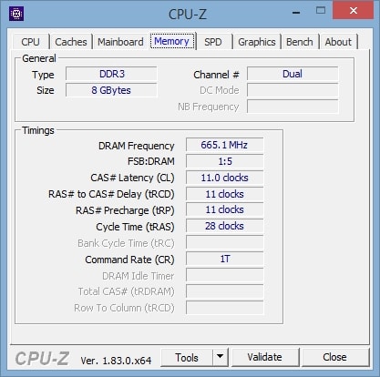 Память в CPU-Z